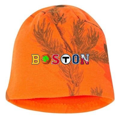 Bawston Townie Sports Fan Boston Mass New England Proud Kati - Camo Knit Beanie