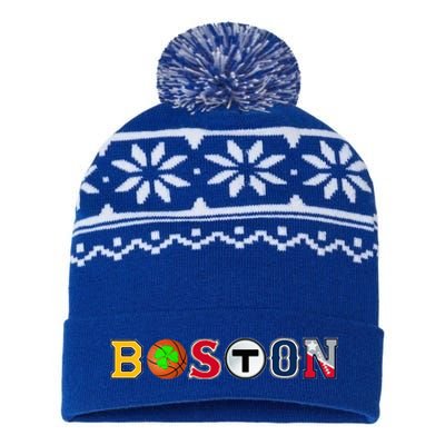 Bawston Townie Sports Fan Boston Mass New England Proud USA-Made Snowflake Beanie