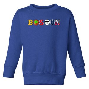 Bawston Townie Sports Fan Boston Mass New England Proud Toddler Sweatshirt