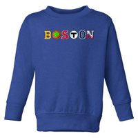 Bawston Townie Sports Fan Boston Mass New England Proud Toddler Sweatshirt