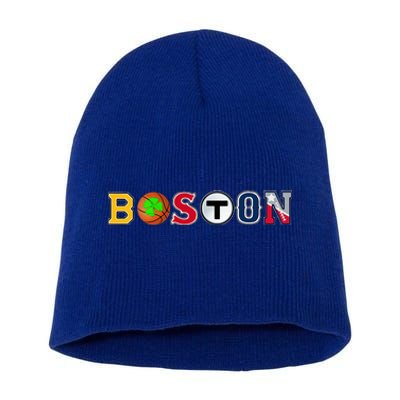 Bawston Townie Sports Fan Boston Mass New England Proud Short Acrylic Beanie