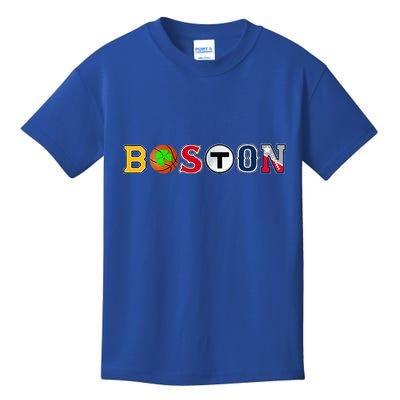 Bawston Townie Sports Fan Boston Mass New England Proud Kids T-Shirt