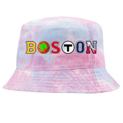 Bawston Townie Sports Fan Boston Mass New England Proud Tie-Dyed Bucket Hat