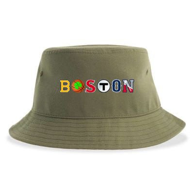 Bawston Townie Sports Fan Boston Mass New England Proud Sustainable Bucket Hat