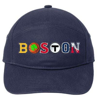 Bawston Townie Sports Fan Boston Mass New England Proud 7-Panel Snapback Hat