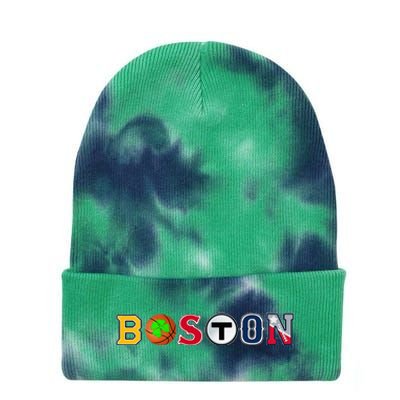 Bawston Townie Sports Fan Boston Mass New England Proud Tie Dye 12in Knit Beanie