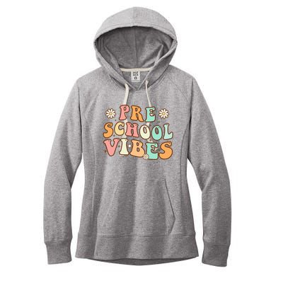 Back to School Preschool Vibes Retro Teacher Nursery School Women's Fleece Hoodie