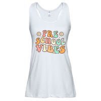 Back to School Preschool Vibes Retro Teacher Nursery School Ladies Essential Flowy Tank