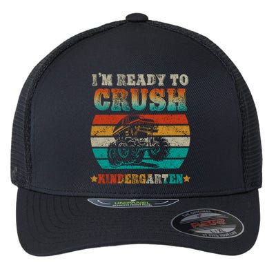 Back To School Ready To Crush Kindergarten Monster Truck Boy Gift Flexfit Unipanel Trucker Cap