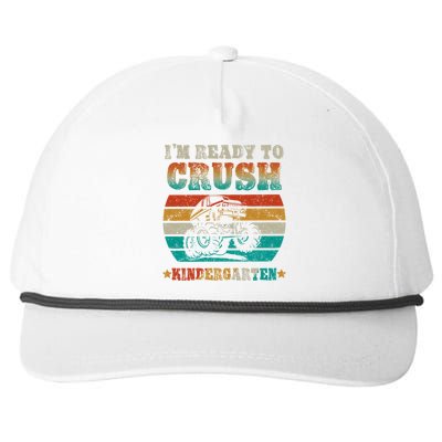 Back To School Ready To Crush Kindergarten Monster Truck Boy Gift Snapback Five-Panel Rope Hat