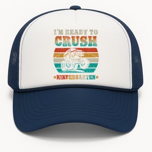 Back To School Ready To Crush Kindergarten Monster Truck Boy Gift Trucker Hat