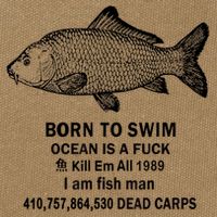 Born To Swim Ocean Is A Fuck Kill Em All 1989 Cotton Canvas Backpack