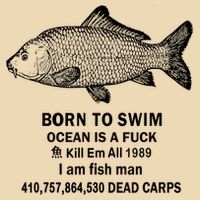 Born To Swim Ocean Is A Fuck Kill Em All 1989 Drawstring Bag
