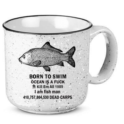 Born To Swim Ocean Is A Fuck Kill Em All 1989 15oz Campfire Ceramic Mug
