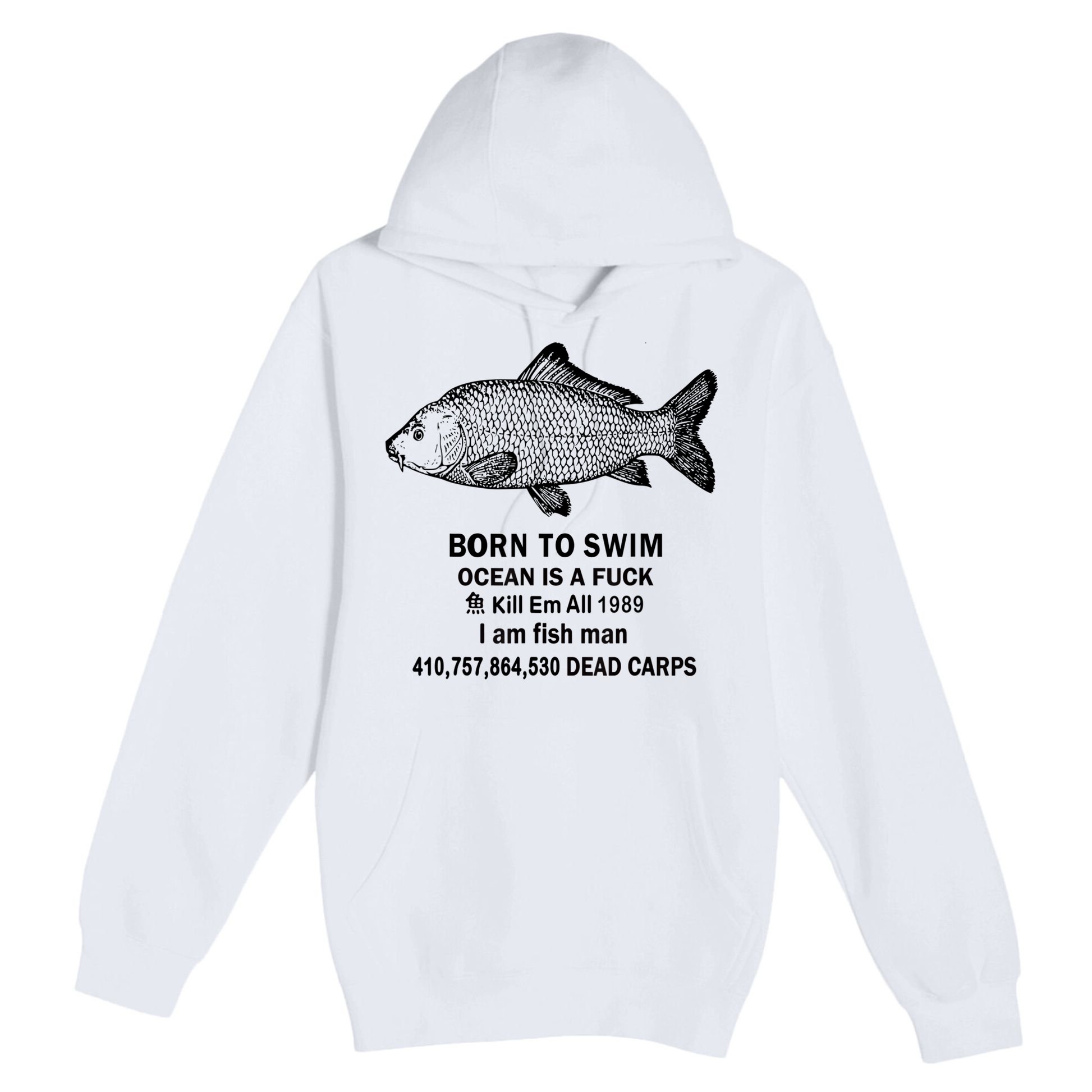 Born To Swim Ocean Is A Fuck Kill Em All 1989 Premium Pullover Hoodie
