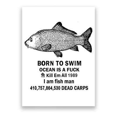 Born To Swim Ocean Is A Fuck Kill Em All 1989 Poster