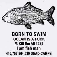 Born To Swim Ocean Is A Fuck Kill Em All 1989 Short Acrylic Beanie