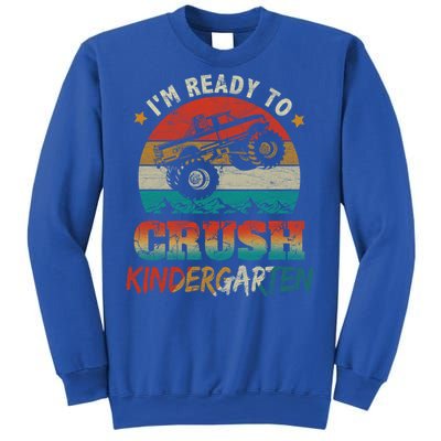 Back To School Ready To Crush Kindergarten Monster Truck Boy Funny Gift Sweatshirt