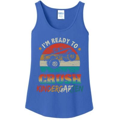 Back To School Ready To Crush Kindergarten Monster Truck Boy Funny Gift Ladies Essential Tank