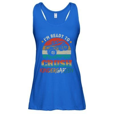 Back To School Ready To Crush Kindergarten Monster Truck Boy Funny Gift Ladies Essential Flowy Tank