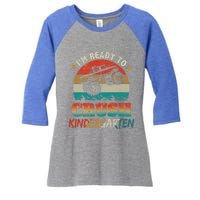 Back To School Ready To Crush Kindergarten Monster Truck Boy Funny Gift Women's Tri-Blend 3/4-Sleeve Raglan Shirt