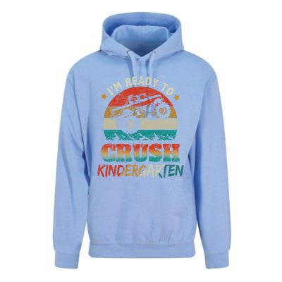 Back To School Ready To Crush Kindergarten Monster Truck Boy Funny Gift Unisex Surf Hoodie