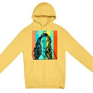 Black Teacher Smart Beautiful Queen Juneteenth Melanin Gift Premium Pullover Hoodie