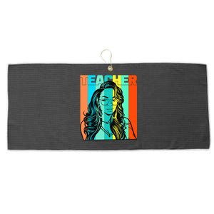 Black Teacher Smart Beautiful Queen Juneteenth Melanin Gift Large Microfiber Waffle Golf Towel