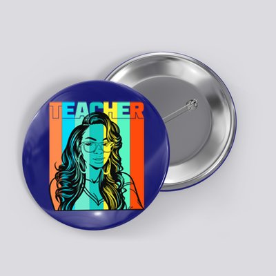 Black Teacher Smart Beautiful Queen Juneteenth Melanin Gift Button