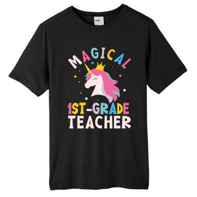 Back To School First 1St Grade Teacher Magical Unicorn Gift Tall Fusion ChromaSoft Performance T-Shirt