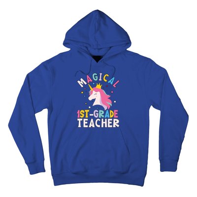 Back To School First 1St Grade Teacher Magical Unicorn Gift Hoodie