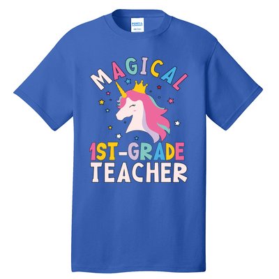 Back To School First 1St Grade Teacher Magical Unicorn Gift Tall T-Shirt