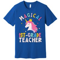 Back To School First 1St Grade Teacher Magical Unicorn Gift Premium T-Shirt