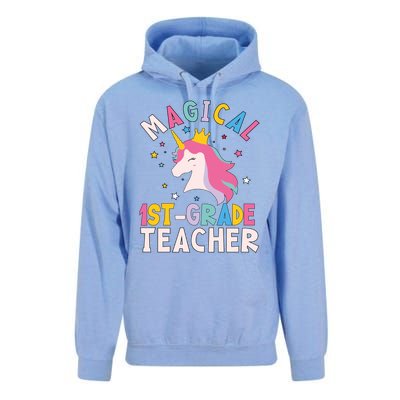 Back To School First 1St Grade Teacher Magical Unicorn Gift Unisex Surf Hoodie