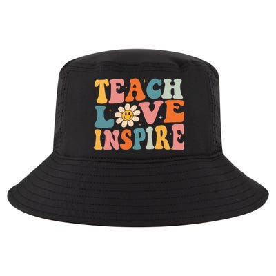 Back To School Teach Love Inspire Retro Teachers Cool Comfort Performance Bucket Hat