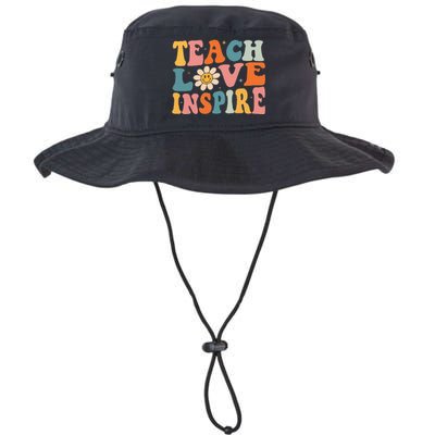 Back To School Teach Love Inspire Retro Teachers Legacy Cool Fit Booney Bucket Hat