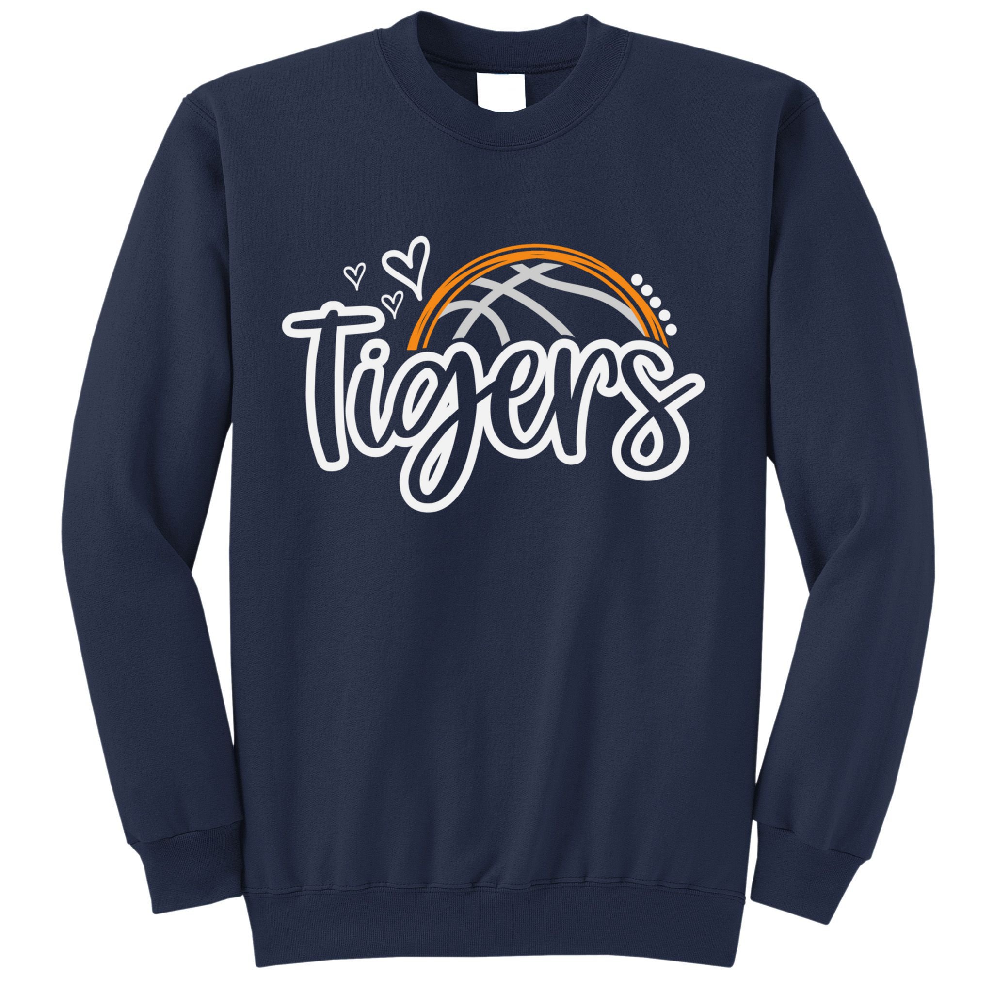 Basketball Tigers School Sports Fan Team Spirit Sweatshirt