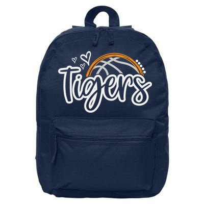 Basketball Tigers School Sports Fan Team Spirit 16 in Basic Backpack