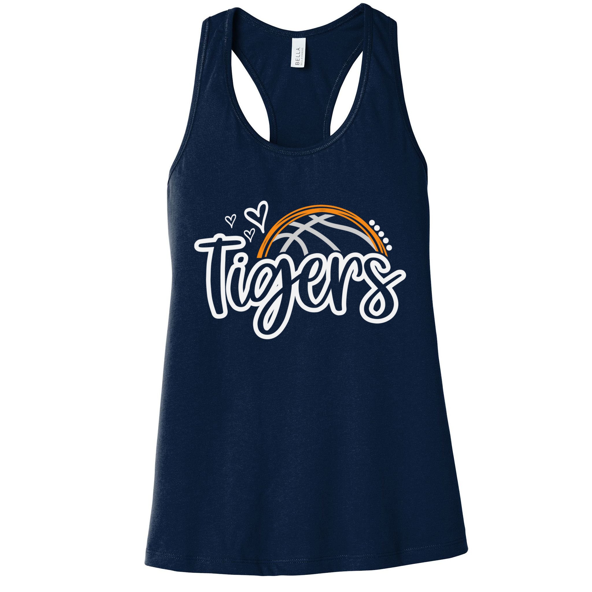 Basketball Tigers School Sports Fan Team Spirit Womens Tank Top