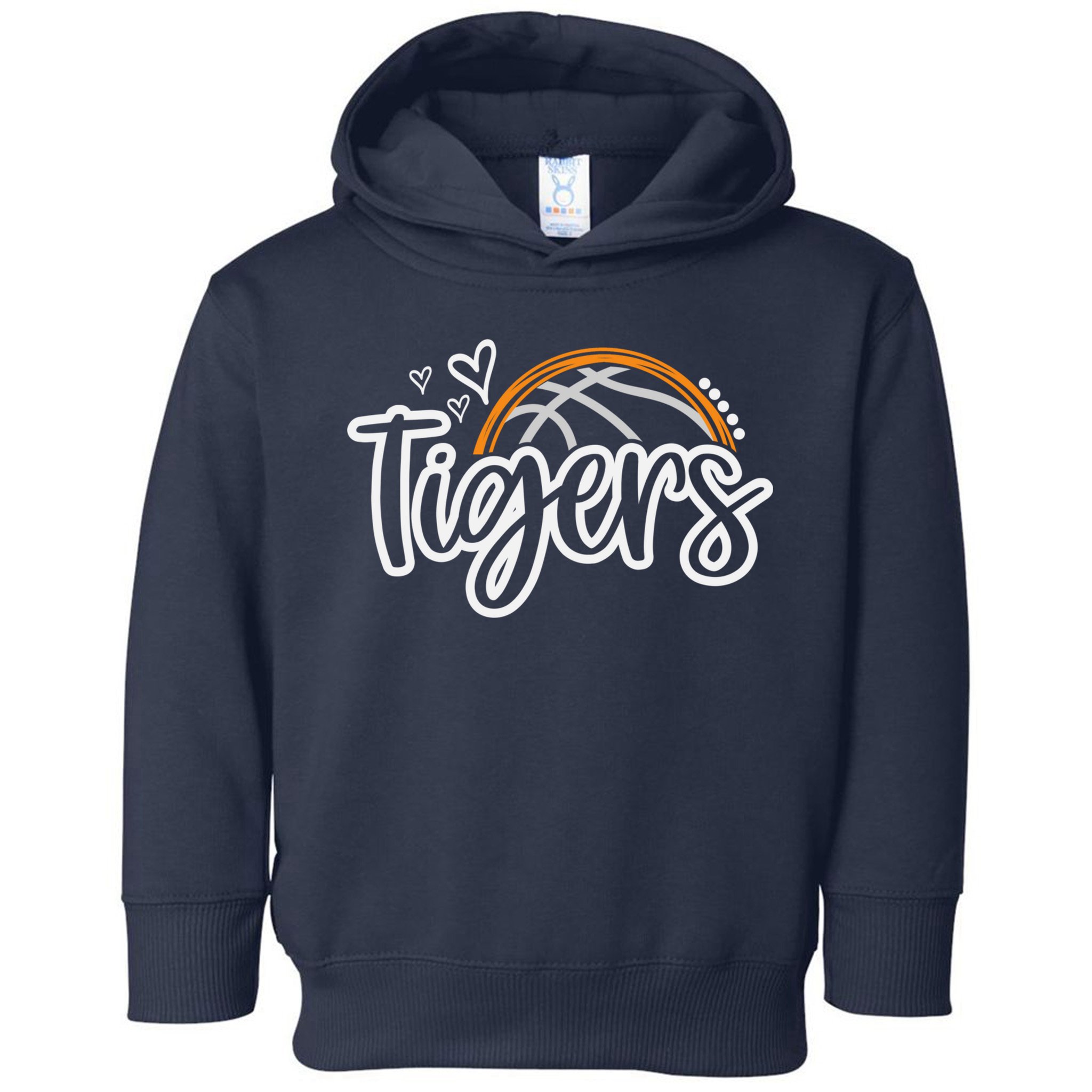 Basketball Tigers School Sports Fan Team Spirit Toddler Hoodie