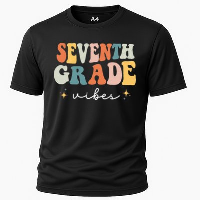 Back To School Seventh Grade Vibes Retro 7th Grade Teacher Performance Shirt