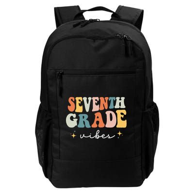 Back To School Seventh Grade Vibes Retro 7th Grade Teacher Backpack