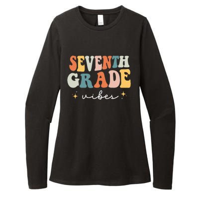 Back To School Seventh Grade Vibes Retro 7th Grade Teacher Womens CVC Long Sleeve Shirt