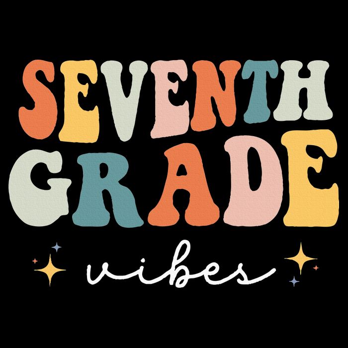 Back To School Seventh Grade Vibes Retro 7th Grade Teacher Flat Bill Trucker Hat