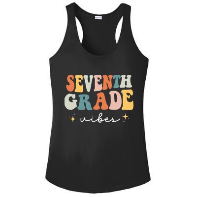 Back To School Seventh Grade Vibes Retro 7th Grade Teacher Ladies PosiCharge Competitor Racerback Tank