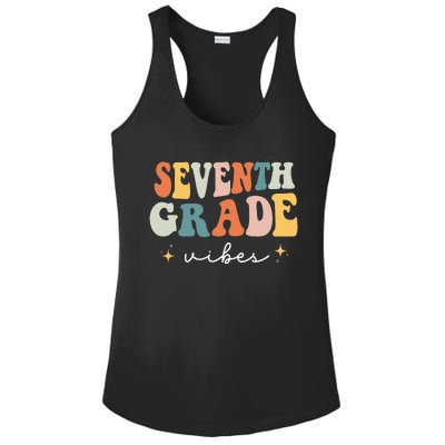 Back To School Seventh Grade Vibes Retro 7th Grade Teacher Ladies PosiCharge Competitor Racerback Tank