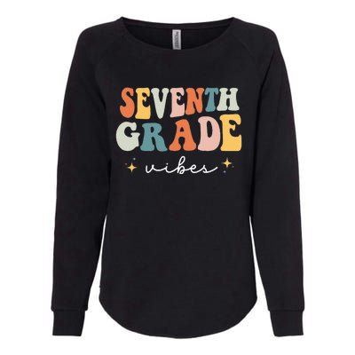 Back To School Seventh Grade Vibes Retro 7th Grade Teacher Womens California Wash Sweatshirt