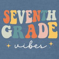 Back To School Seventh Grade Vibes Retro 7th Grade Teacher Garment-Dyed Sweatshirt