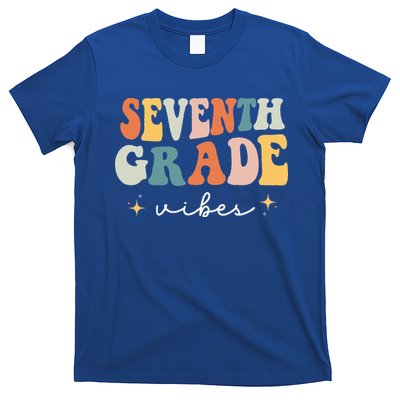 Back To School Seventh Grade Vibes Retro 7th Grade Teacher T-Shirt