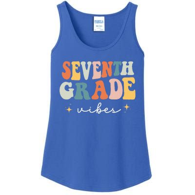 Back To School Seventh Grade Vibes Retro 7th Grade Teacher Ladies Essential Tank